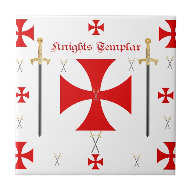 Azulejo De Cerâmica Cavaleiros Templar (Frente)