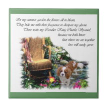 Cavalier King Charles Spaniel Summer Garden
