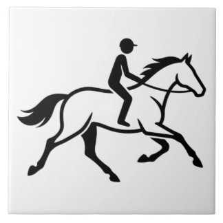 Azulejo De Cerâmica Cavalo & Cavaleiro