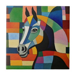 Azulejo De Cerâmica Cavalo de Cores