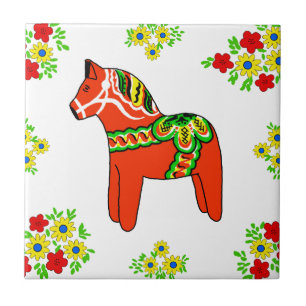 Azulejo De Cerâmica Cavalo de Dala da suecia