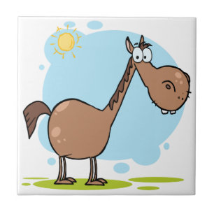 Azulejo De Cerâmica Cavalo do personagem de desenho animado