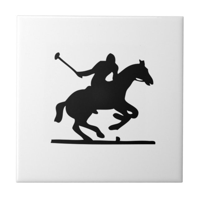 Azulejo De Cerâmica Cavalo do polo (Frente)