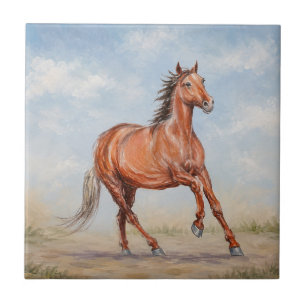Azulejo De Cerâmica Cavalo Majestoso
