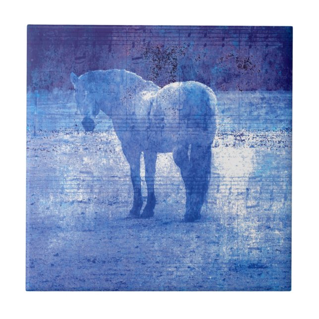 Azulejo De Cerâmica Cavalo Roxo (Frente)