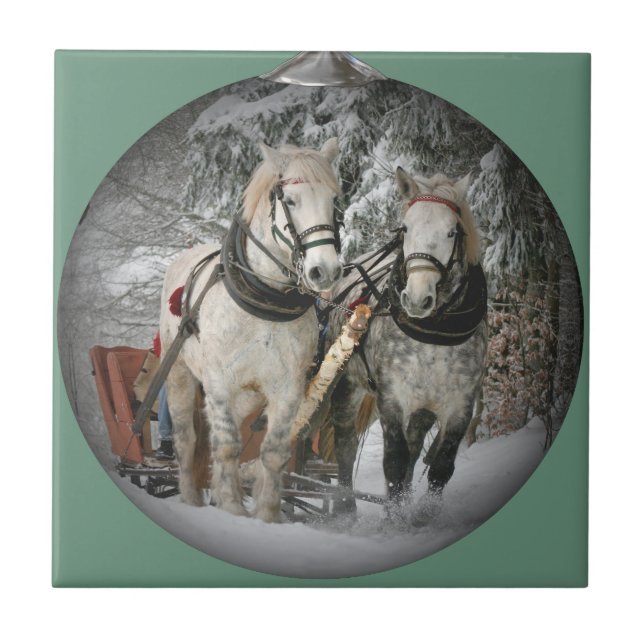 Azulejo De Cerâmica Cavalos de Natal (Frente)