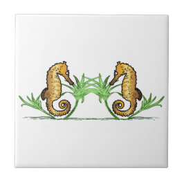 Azulejo De Cerâmica Cavalos-marinhos