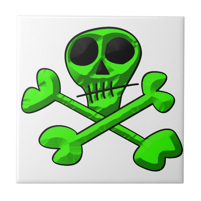 Azulejo De Cerâmica Caveira (Frente)