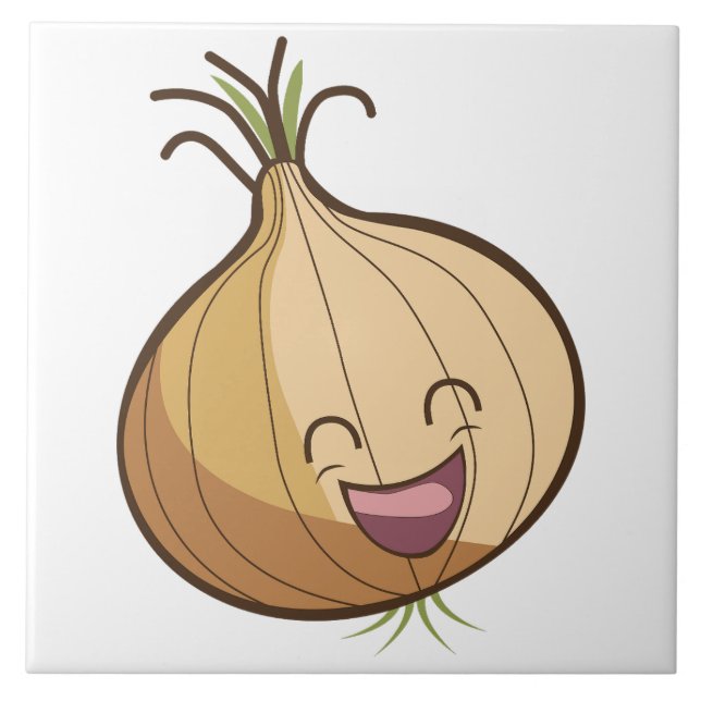Azulejo De Cerâmica Cebola sorridente (Frente)
