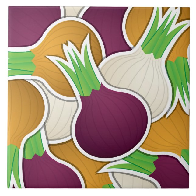 Azulejo De Cerâmica Cebolas misturadas (Frente)
