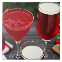 Celebração de Bebidas Vermelhas de Cereja