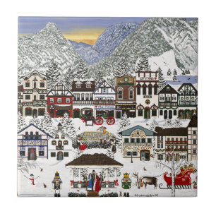 Azulejo De Cerâmica Celebração dos Feriados em Leavenworth