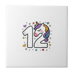 Azulejo De Cerâmica Celebre Feliz Aniversário de 12 Anos da Festa Para