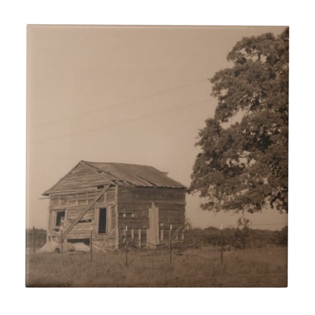 Azulejo De Cerâmica Celeiro velho rústico (Frente)