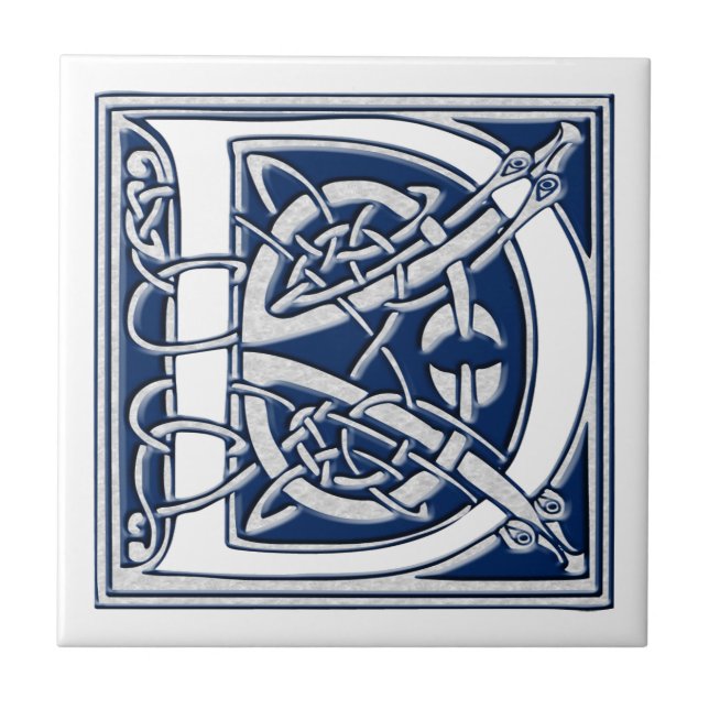 Azulejo De Cerâmica Celtic D Monograma (Frente)