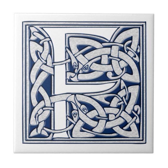 Azulejo De Cerâmica Celtic F Monograma (Frente)