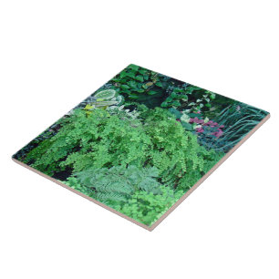 Azulejo De Cerâmica Cem máscaras de Verde-Verde são bonitas