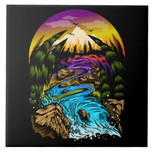 Azulejo De Cerâmica Cena ao ar livre