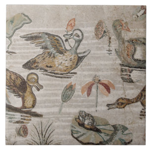 Azulejo De Cerâmica Cena das aves aquáticas no Nile, casa do Faun