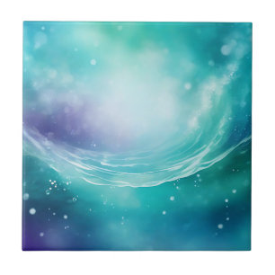 Azulejo De Cerâmica Cena do Oceano com Aquarela de Engorda