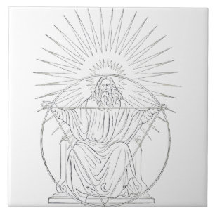 Azulejo De Cerâmica Cena medieval de Cristo Rei