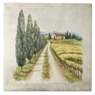 Azulejo De Cerâmica Cena Rústica Toscana Italiana