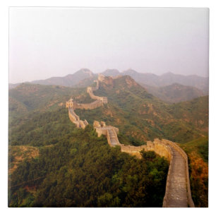 Azulejo De Cerâmica Cenário colorido na Grande Muralha da China em