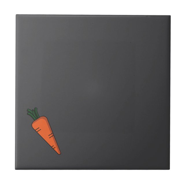 Azulejo De Cerâmica Cenário de cinza de cenoura de legumes (Frente)