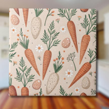 Cenouras Elegantes Vintage com Flores e Ovos Peque