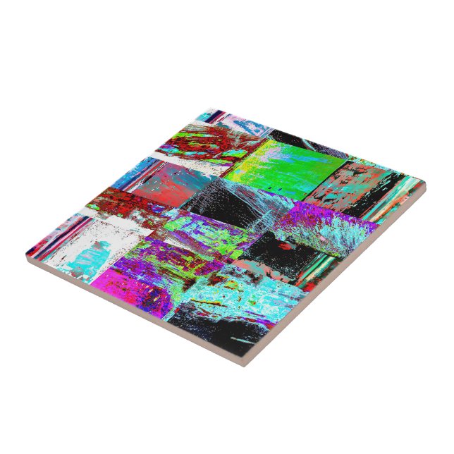 Azulejo De Cerâmica Ceramic Tile – Abstract Grid (Lateral)