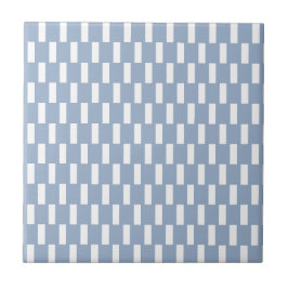 Azulejo De Cerâmica Ceramic Tile  Blue Stripe Square