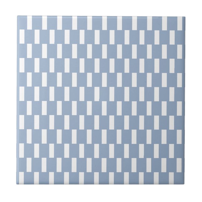 Azulejo De Cerâmica Ceramic Tile  Blue Stripe Square (Frente)