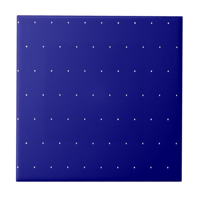 Azulejo De Cerâmica Ceramic Tile Blue & White Dotted  (Frente)
