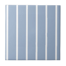 Ceramic Tile Blue & White Stripe 