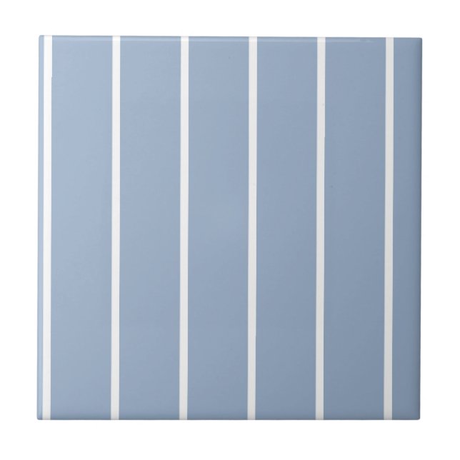 Azulejo De Cerâmica Ceramic Tile Blue & White Stripe  (Frente)