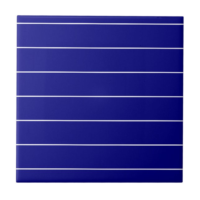 Azulejo De Cerâmica Ceramic Tile Blue & White Stripe (Frente)