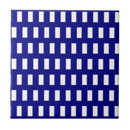 Azulejo De Cerâmica Ceramic Tile Blue & White Stripe Checkered