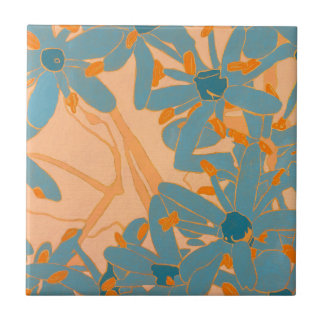 Azulejo De Cerâmica Ceramic Tile Contemporary Leaf Design in Peach