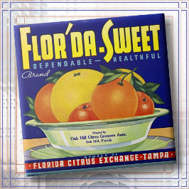 Azulejo De Cerâmica CERAMIC TILE - "Flor'da-Sweet" - Crate label
