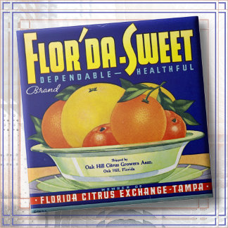 Azulejo De Cerâmica CERAMIC TILE - "Flor'da-Sweet" - Crate label