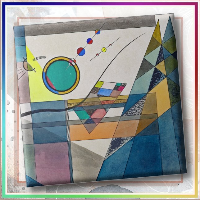 Azulejo De Cerâmica CERAMIC TILE - "Green" - Wassily Kandinsky (This Ceramic Tile features an abstract art image entitled "Green" by Kandinsky.)