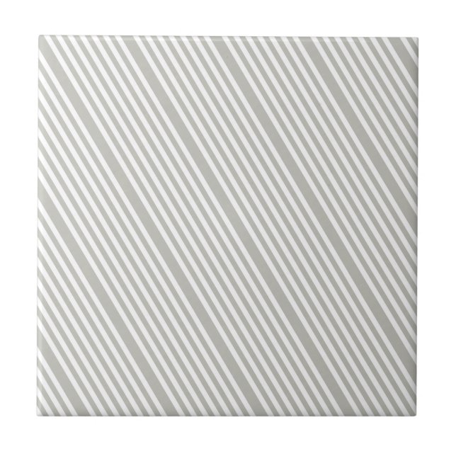 Azulejo De Cerâmica Ceramic Tile Grey & White Stripe (Frente)