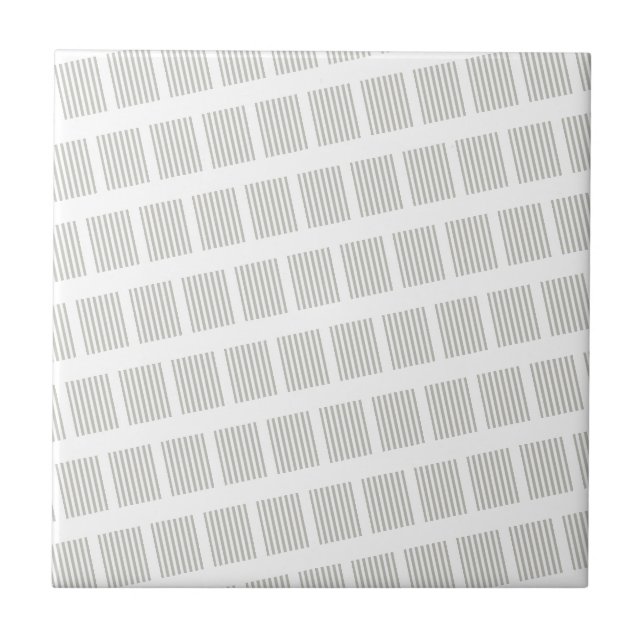 Azulejo De Cerâmica Ceramic Tile Grey & White Stripe (Frente)