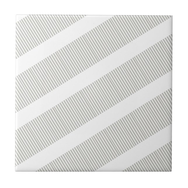 Azulejo De Cerâmica Ceramic Tile Grey & White Stripe (Frente)