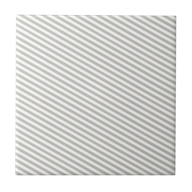 Azulejo De Cerâmica Ceramic Tile Grey & White Stripe (Frente)