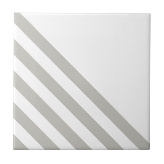Azulejo De Cerâmica Ceramic Tile Grey & White Stripe  (Frente)