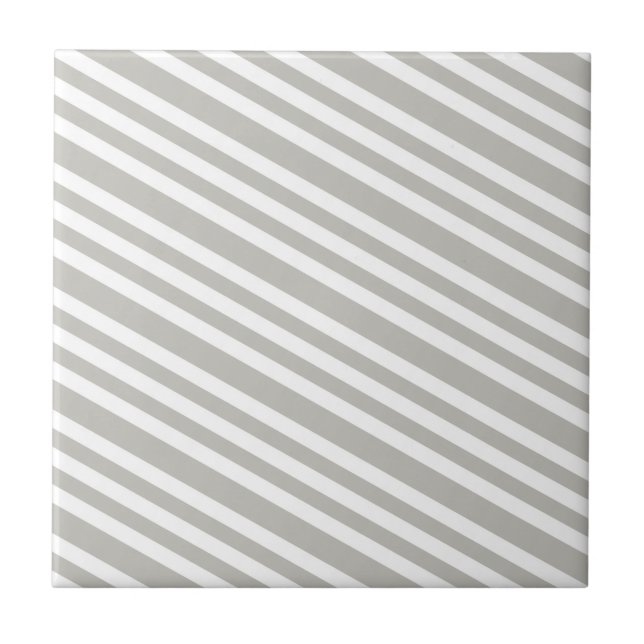 Azulejo De Cerâmica Ceramic Tile Grey & White Stripe (Frente)