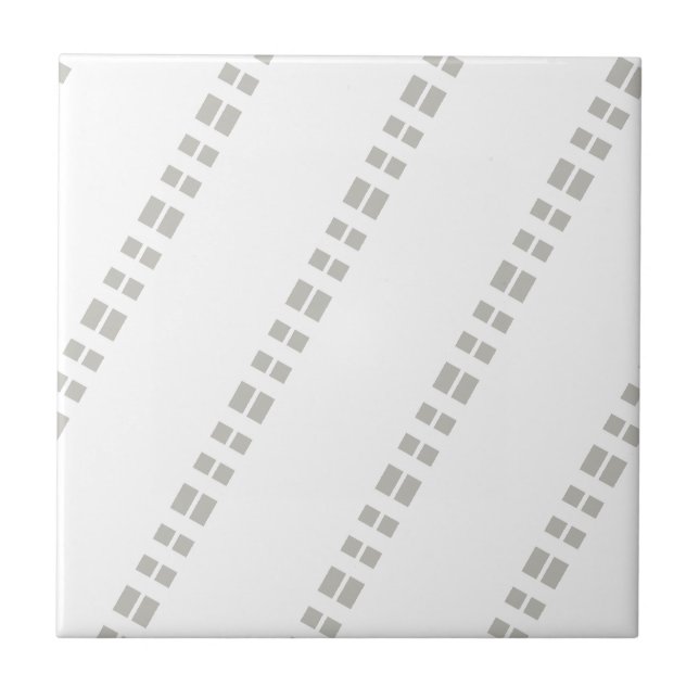 Azulejo De Cerâmica Ceramic Tile Grey & White Stripe (Frente)