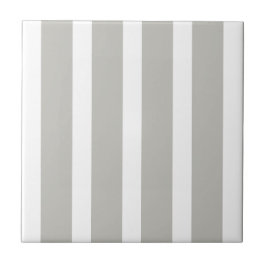 Azulejo De Cerâmica Ceramic Tile Grey & White Stripe Square