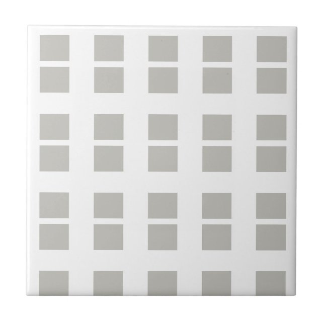 Azulejo De Cerâmica Ceramic Tile Grey & White Stripe Square (Frente)